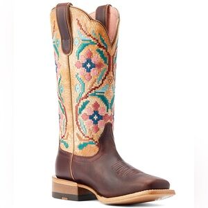 Ariat Women's Frontier Danielle Leather Western Cowgirl Boots NIB Size 9